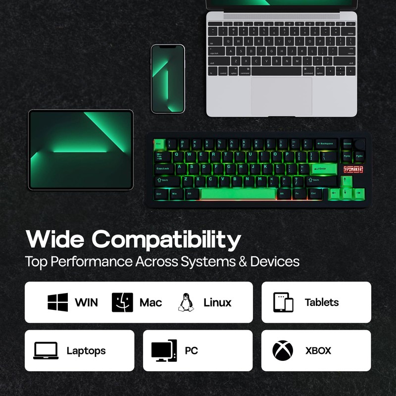 EPOMAKER Galaxy68 QMK/VIA Wireless Mechanical Keyboard, Anodized Aluminum, TOP/Gasket, 6000mAh,