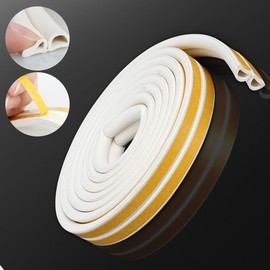 D-Type Door Gap Seal / Weatherstripping for Draft Blocking D-Type Door Gap Seal 2ea