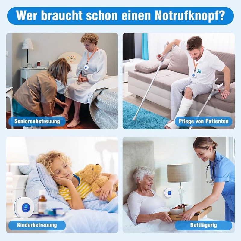 Daytech Emergency Button for Seniors, Home Emergency Call for Elderly
