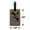 Ah Che Wawa Chihuahua Dog Vintage Retro Rectangle Leather Luggage