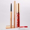 QueenDiary Lip Gloss and Liner Makeup Set, Lifter Gloss and