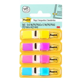 3M Mini Banderitas Post It, 4 colores