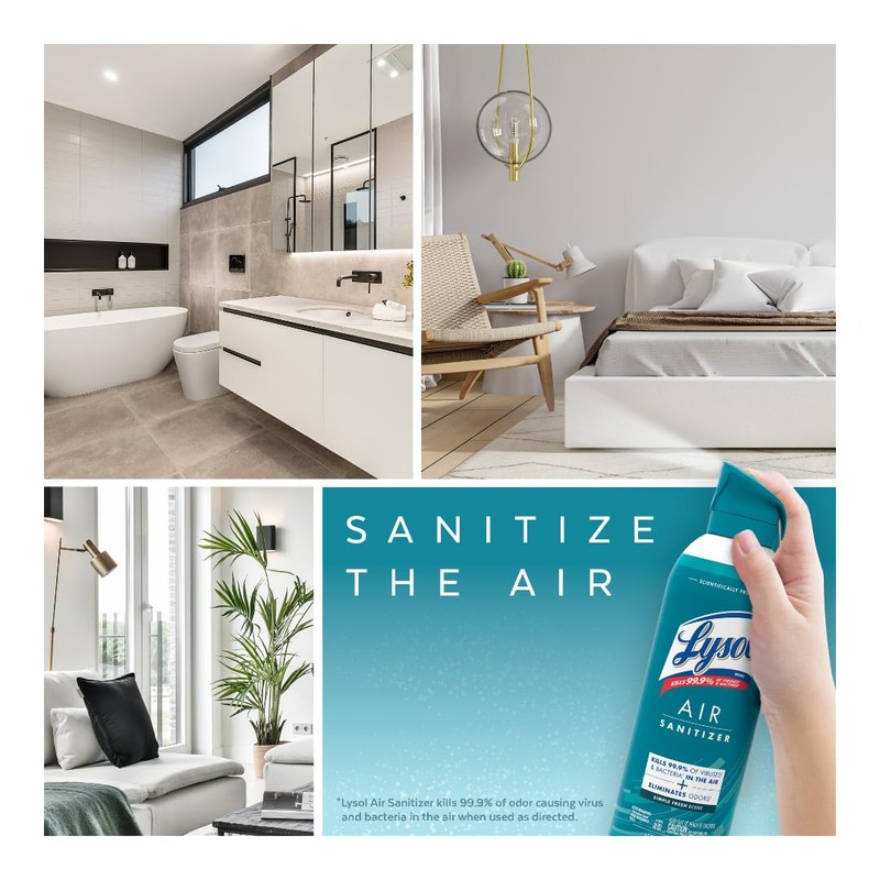 Lysol Air Sanitizer Spray, For Air Sanitization and Odor Elimination,