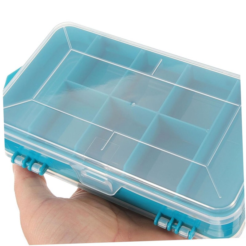 COHEALI Plastic Storage Boxes Double Sided Compartment Container for Small