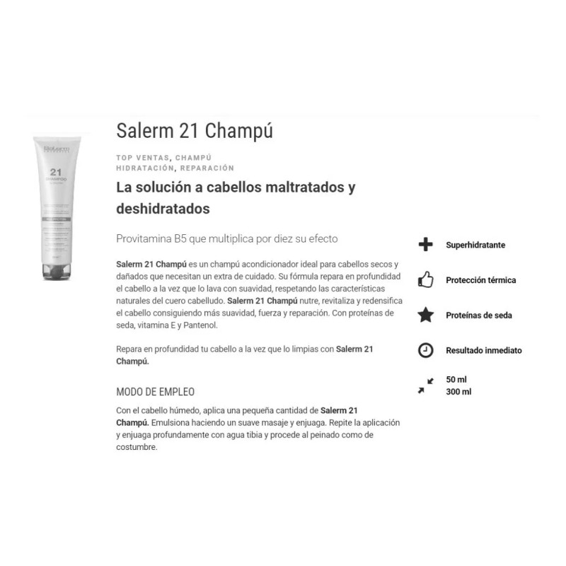 Salerm 21 Kit Para Cabellos Secos Maltratados Y Desnutridos