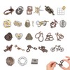 26 Pcs Metal Brain Teaser Puzzles Assortment Adults Difficult Magic