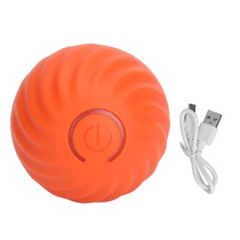 Interactive Cat Toys Ball with LED Light USB Rechargeable 360 Degree Self Auto Rotating Smart Ball for Dogs Pets Red
