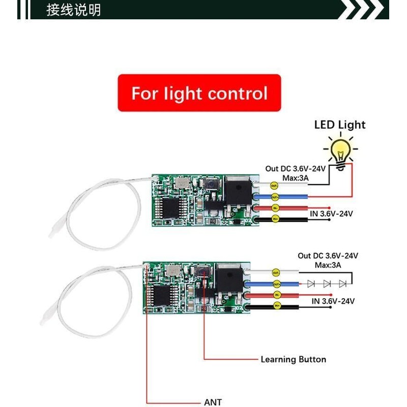 QIACHIP Wireless Remote Control Switch For Led Christmas Tree Lights