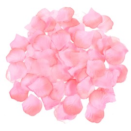 1000 Pcs Pink Silk Rose Petals For Wedding Flower Girl Scatter Petals Faux Pink Rose Flower Petals Confetti For Aisle Table Centerpieces Reception Bridal Shower Proposal Party Romantic Night