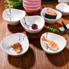 Japanese Dipping Sauce Bowls Set of 5, White Ceramic Sushi