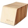 LATERN Pack of 60 Unprocessed Wooden Panels, 10 cm x