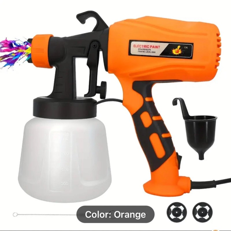 Lovewe Spray Paint Electric Gun DIY 3 Nozzles, 2 Spray
