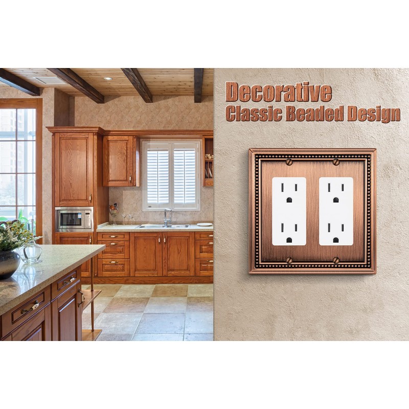 Henne Bery Sunken Pearls Decorative Wall Plate Switch Plate Outlet