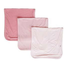 Caden Lane Premium Baby Burp Cloths, Ultra Soft & Absorbent, Gender Neutral for Newborn, Boy & Girl, Essentials for Feeding & Teething, Machine Washable, 3-Pack, Pinks