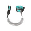 Mystic SUP Coiled Leash - 10ft - Grey/Mint