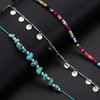 YAHPERN Anklets For Women Color Beads Turquoise Drop Sequin Charm