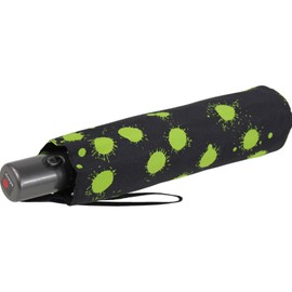 Knirps Slim Duomatic Paint Drops Pocket Umbrella Green