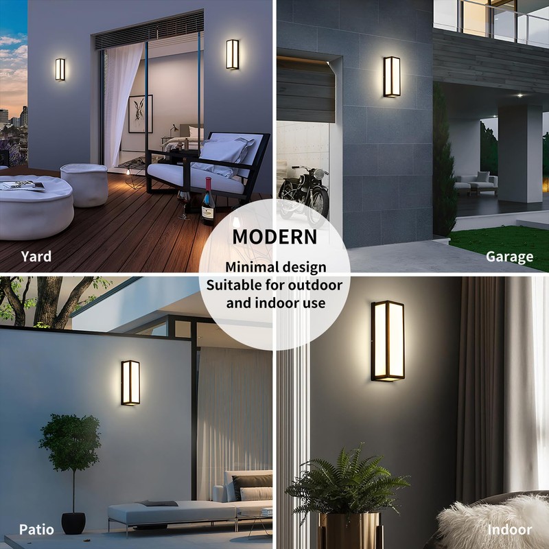 LANFU LED Aluminum Wall Sconce Waterproof Outdoor Wall Light,Modern Porch