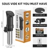 Sous Vide Machine-Suvee Cooker-Rocyis Sous Vide Kit with Lid, Recipes-1000W