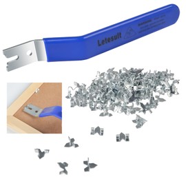 letesult Glazier Point Driver Tool, Glazier Setting Tool with 120 Glazing Push Points, Glazing Push Point Driver Tools with Blue Rubber Grip for Wooden Framing Backing Glass Picture Cross Stitch