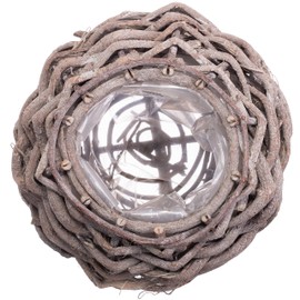 Brandsseller Flower Pot Made of Branches Braided Diameter 10 cm Height 18 cm - Vine Wood
