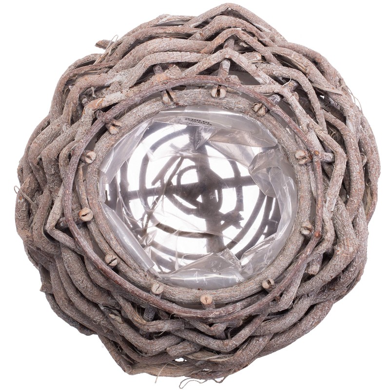 Brandsseller Flower Pot Made of Branches Braided Diameter 10 cm