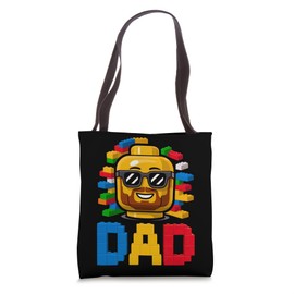 Family Dad Master Builder Building Bricks Blocks Fathers Day Tote Bag