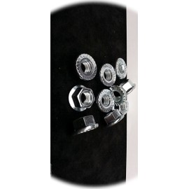 (Qty 10pcs) M12-1.75 or 12mm x 1.75 Serrated Flange Lock Nut 10.9 Spin Wiz Nuts 10 Pcs Hardware Fastener Kit Set RV5633S