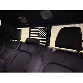 Digo Auto Styling 2009 - 2024 Dodge RAM Back Middle Window Distressed Punisher American Flag Decal