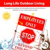 (2 Pack) Employees Only Sign, Beyond This Point, Stop Sign,