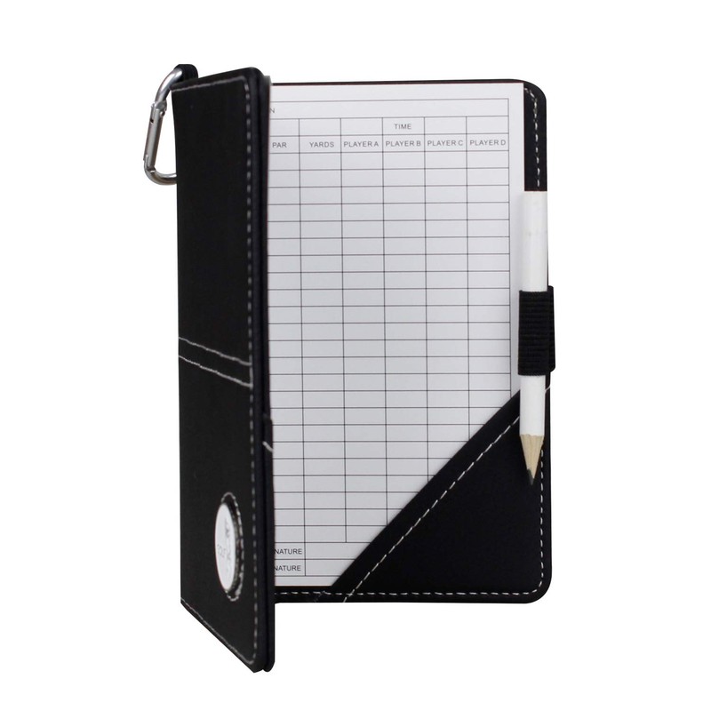 KOFULL Deluxe PU Leather Golf Scorecard Holder Leather and Yardage