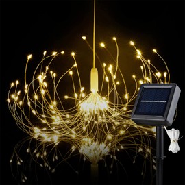 HEAGEERO HEJOR Outdoor Chandelier Lights, Solar Starburst Lights 180 LEDs | Solar Firework Light | Hanging Decorative Christmas Lights for Party Garden Patio Bedroom,DIY Indoor/Outdoor Using