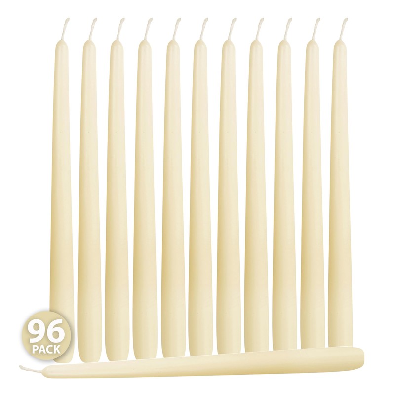 Hyoola Tall Taper Candles Bulk - 10 Inch Wool White