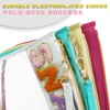 LSxia Chenille Letter Clear Travel Zipper Pouch Nylon Makeup Bag,