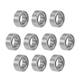 sourcing map Pack of 10 MR74ZZ Ball Bearings Deep Groove Ball Bearings Skateboard Bearings Double Shielded Chrome Steel Z2 ABEC1 4 mm x 7 mm x 2.5 mm