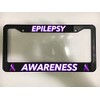 EHAKB Frame Epilepsy Awareness Purple Ribbon Cure Black License Plate