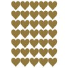 35 Foil PVC Rubber Hearts, 40 mm, Gold, Weatherproof, Heart