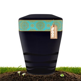 Biodegradable Urn for Ashes Adult Male & Female, Large Cremation Black Urn for Ashes for Women and Men Up to 270 lbs, TSA Approved, Ideal for Home, Columbarium or Burial, Made in Europe