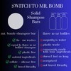 Mr. Bomb Men's Solid Shampoo Bar - Masculine Scents, Manly