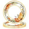 24 Pcs Thanksgiving Paper Plates Holiday Supplies Dinner Dessert Dinnerware