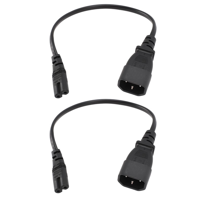 IEC320 C14 Male to IEC320 C7 Female Power Adapter Cable