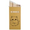 Azeeda 12 x 'Cute Angry Cat' Long 178mm Coloured Pencils/Pencil