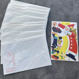 3D Pop Up Christmas Cards Santa Vintage Hanging Mobile Denmark 10 Cards Rotair