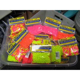 Atlas Mike's Fish Bait Sac Floater Drift Balls Pink Orange Red Chartreuse White - Orange