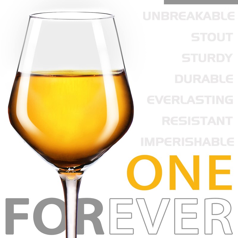 Plastic Wine Glasses Set of 2(15oz) |Unbreakable Wine Glasses with