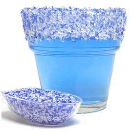 Snowy River Blue Ocean Cocktail Salt - Natural Kosher Blue and White Margarita Salt for Cocktail Rimming (8oz Bag)