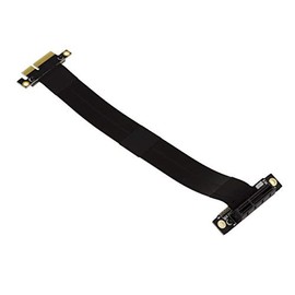 KALEA-INFORMATIQUE Riser Expansion Mat for PCI Express x4 Connection to PCIe x4 Connector with PCIe 3.0 Compatible Shielded Flexible Ribbon Cables Total Length 23cm