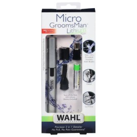 Wahl NEW Wahl Micro GroomsMan Lithium Power 2 in 1 Personal Trimmer 5640-1001N Silver