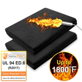 UCINNOVATE 2 Pack 23'' x 35'' Carbon Felt Welding Blanket, 5mm Thickened Fireproof Mat Flame Retardant Blankets 1800°F Heat Resistant Welding Pad for Soldering Brazing Plumbing Heat Shield for Stove