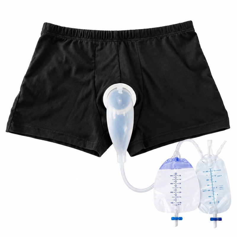 Male External Urine Collector for Bedside & Travel Use –